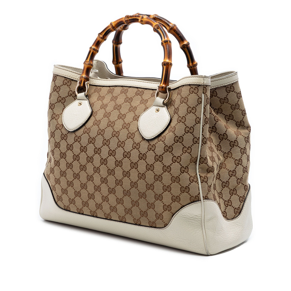 Pre-Loved Gucci Medium GG Canvas Bamboo Diana Tote - Picture 2 of 6